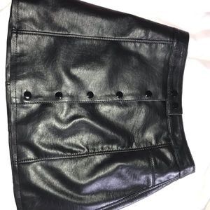 faux leather h&m mini skirt